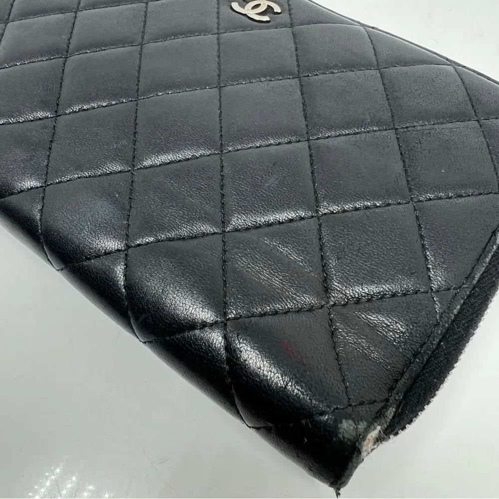 CHANEL Classic Zip Around Wallet Black Quilted lamb skin - Picture 13 of 15